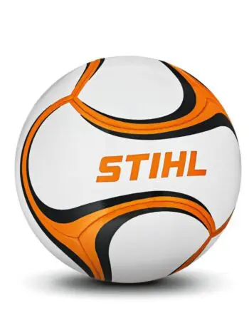 STIHL fodbold i farverne hvid, orange og sort