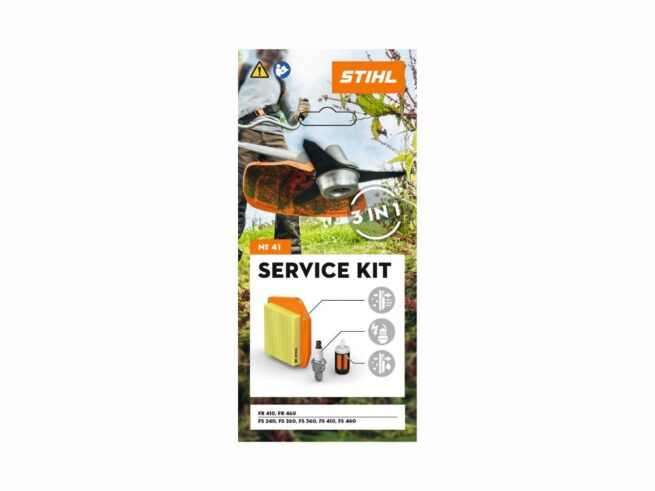 stihl servicekit 41 med tændrør, brændstoffilter og luftfilter