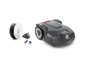 husqvarna automower 310 med samleklips, samlemuffer, pløkker og afgrænsningskabel