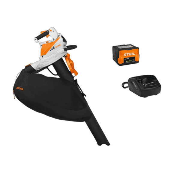 stihl batteriløvsuger sha 56 med stihl batteri ak 20 og stihl lader al 101