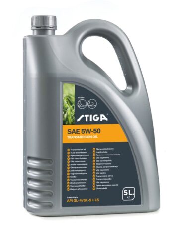 5 Liter STIGA SAE 5W-50 transmissionsolie.