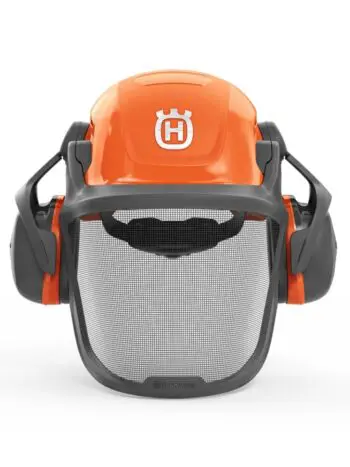 Husqvarna skovhjelm Functional 2026 model. På billedet ses hjelmens front